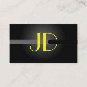 Tarjeta De Visita Monograma de PixDezines Guay Neon Lights