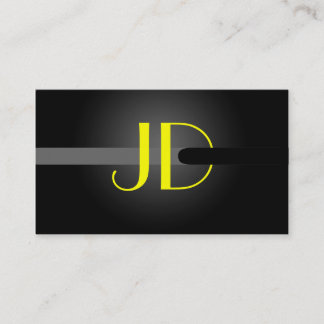 Tarjeta De Visita Monograma de PixDezines Guay Neon Lights