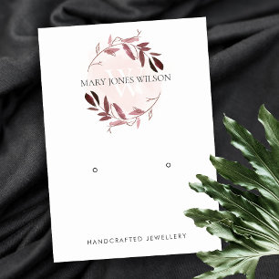 TARJETA DE VISITA MONOGRAMA DE PURPLE PURPLE FOLIAGE BUSCAR LOGO DE