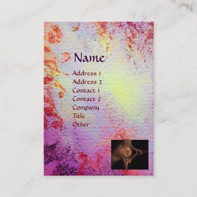 TARJETA DE VISITA MONOGRAMA DE RECUERDOS LUMINOSOS (Anverso)