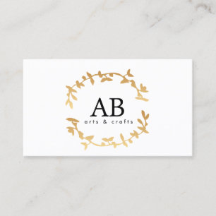 TARJETA DE VISITA MONOGRAMA DE RESPIRACIÓN DE LA LEAF BOHEMIANA EN O