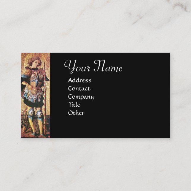 Tarjeta De Visita Monograma de SAINT GEORGE y DRAGON (Anverso)
