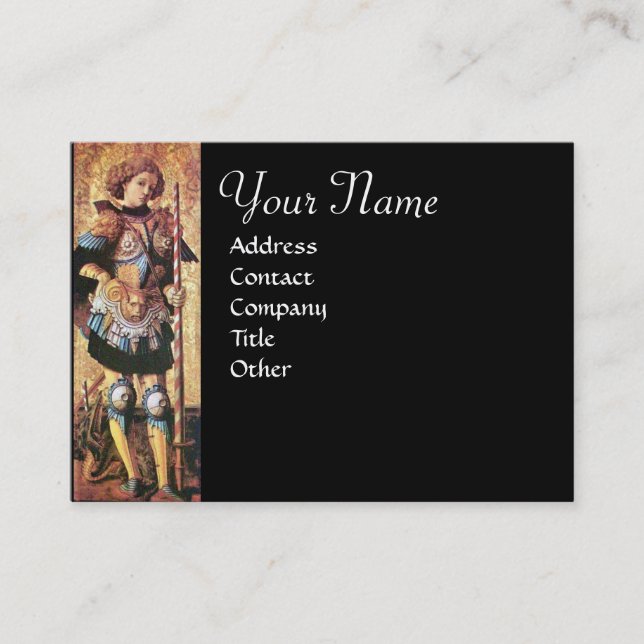 Tarjeta De Visita Monograma de SAINT GEORGE y DRAGON (Anverso)