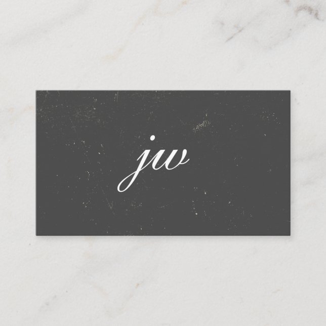 Tarjeta De Visita Monograma de textura elegante (Anverso)