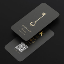 Tarjeta De Visita Monograma del agente inmobiliario elegante y moder