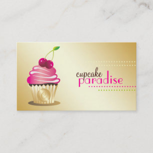 Tarjeta De Visita monograma del paraíso 311-Cupcake