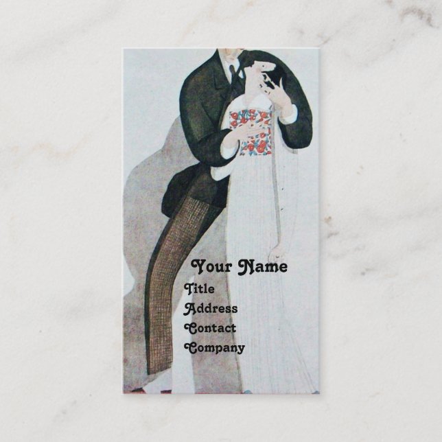 TARJETA DE VISITA MONOGRAMA DEL PARTIDO DE BODA ROMÁNTICA DE NOVIA Y (Anverso)