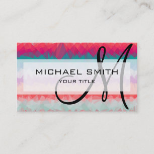 Tarjeta De Visita Monograma del Personalizado de arte abstracto del