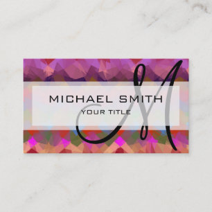 Tarjeta De Visita Monograma del Personalizado de arte abstracto musu