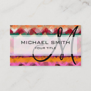 Tarjeta De Visita Monograma del Personalizado de arte abstracto musu