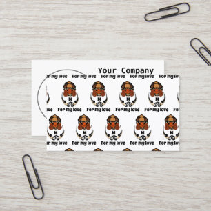 Tarjeta De Visita Monograma divertido de escalado de tortuga