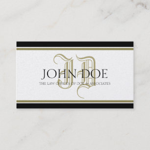 Tarjeta De Visita Monograma dorado del abogado romano