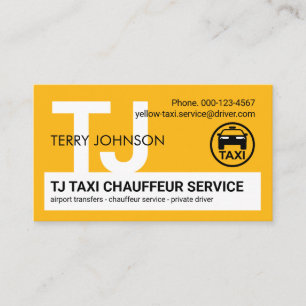Tarjeta De Visita Monograma el nombre de tu taxista