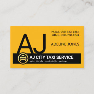 Tarjeta De Visita Monograma el nombre de tu taxista