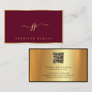 Tarjeta De Visita Monograma elegante de escritura de tipografía de b