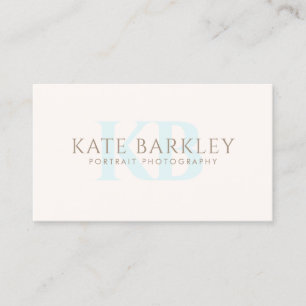 Tarjeta De Visita Monograma elegante moderno de dos letras