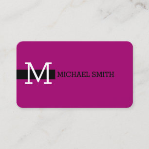 Tarjeta De Visita Monograma Elegante Moderno Flirt & Black
