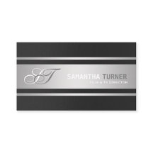 Monograma elegante Personalizado profesional negro