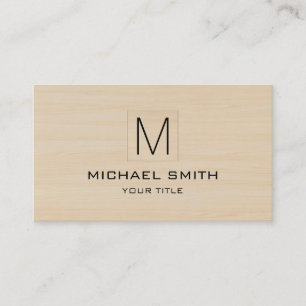 Tarjeta De Visita Monograma elegante profesional #9 del grano de