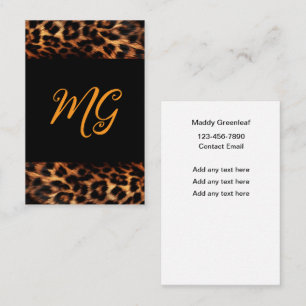 Tarjeta De Visita Monograma elegante y moderno para damas