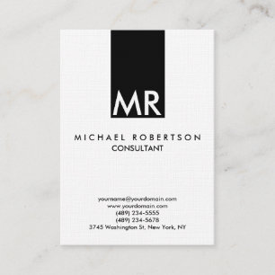 Tarjeta De Visita Monograma especial de línea de calidad Transparenc