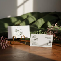 Monograma Floral Elegante Lujo Minimalista Boutiqu