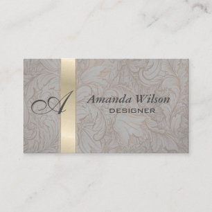 Tarjeta De Visita Monograma floral elegante y proffesional