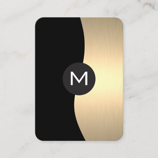 Tarjeta De Visita Monograma Gold Luxe (Anverso)