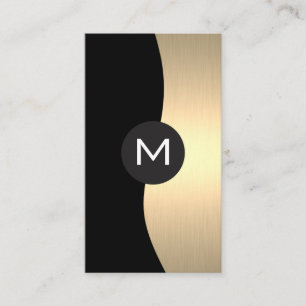 Tarjeta De Visita Monograma Gold Luxe