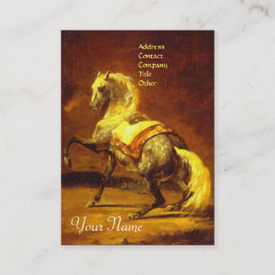 Tarjeta De Visita Monograma GRIS HORSE DAPPILADO