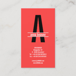 Tarjeta De Visita Monograma Impresionante y Audaz