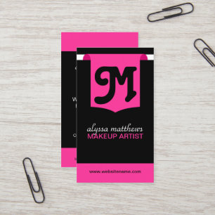 Tarjeta De Visita Monograma intrépido moderno del artista de