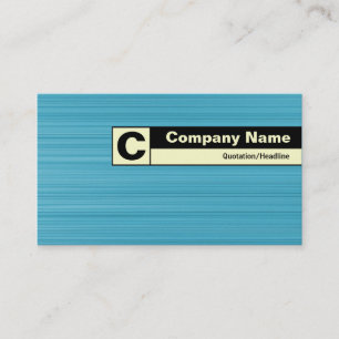 Tarjeta De Visita Monograma marcado con bordes - Azul pálido cepilla