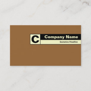 Tarjeta De Visita Monograma marcado con bordes - Marrón 996633
