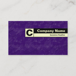 Tarjeta De Visita Monograma marcado con bordes - Pincel púrpura prof