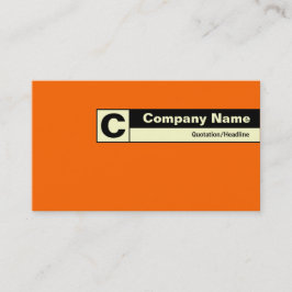 Tarjeta De Visita Monograma marcado por bordes - Naranja FF6600