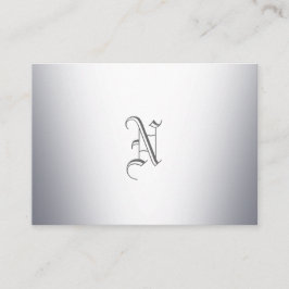 Tarjeta De Visita Monograma metalizado