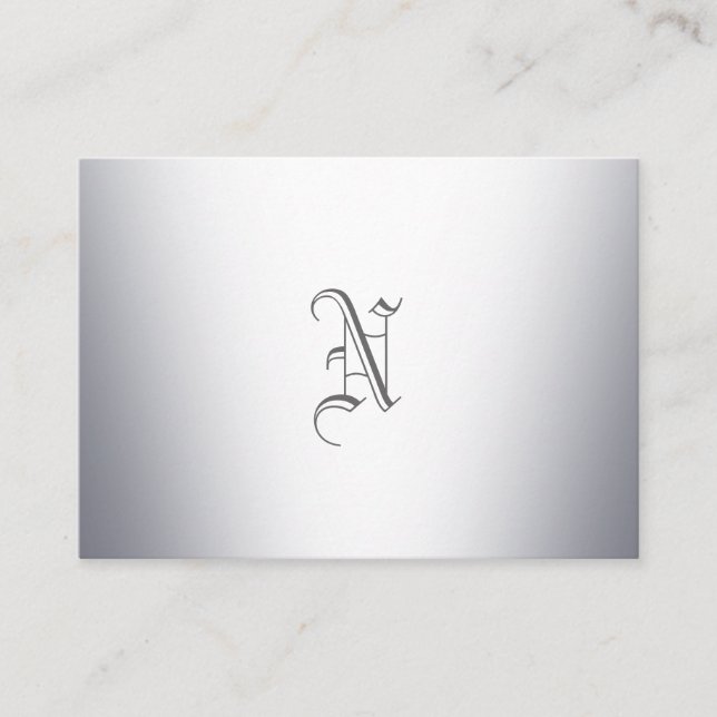 Tarjeta De Visita Monograma metalizado (Anverso)