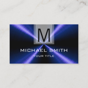 Tarjeta De Visita Monograma metalizado profesional #19 del acero