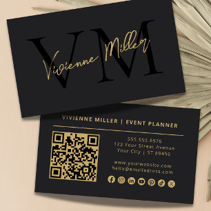 Tarjeta De Visita Monograma Minimalista moderno de marketing profesi