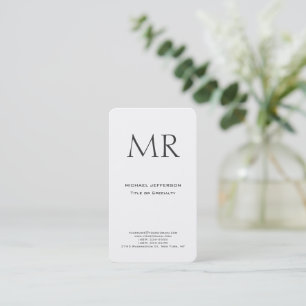 Tarjeta De Visita Monograma minimalista moderno y elegante