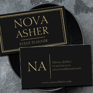 Tarjeta De Visita Monograma Minimalista simple profesional elegante