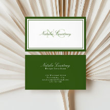 Monograma minimalista verde con dos bordes