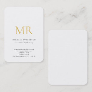Tarjeta De Visita Monograma Mínimo Clásico Profesional Sencillo