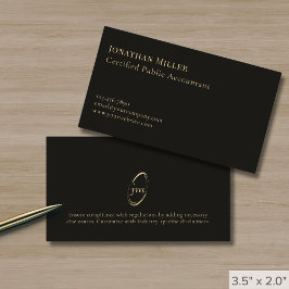 Tarjeta De Visita Monograma mínimo moderno