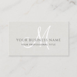 Tarjeta De Visita Monograma Mínimo Sencillo De La Linea Del Escándal