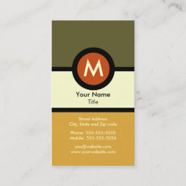 Tarjeta de visita monograma moderna