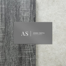 Monograma moderno con estilo gris