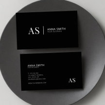 Monograma moderno de estilo negro y blanco