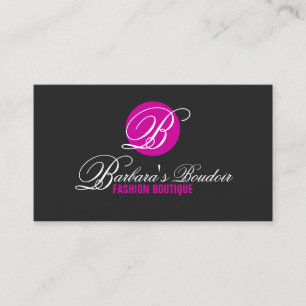 Tarjeta De Visita Monograma moderno Fuchsia